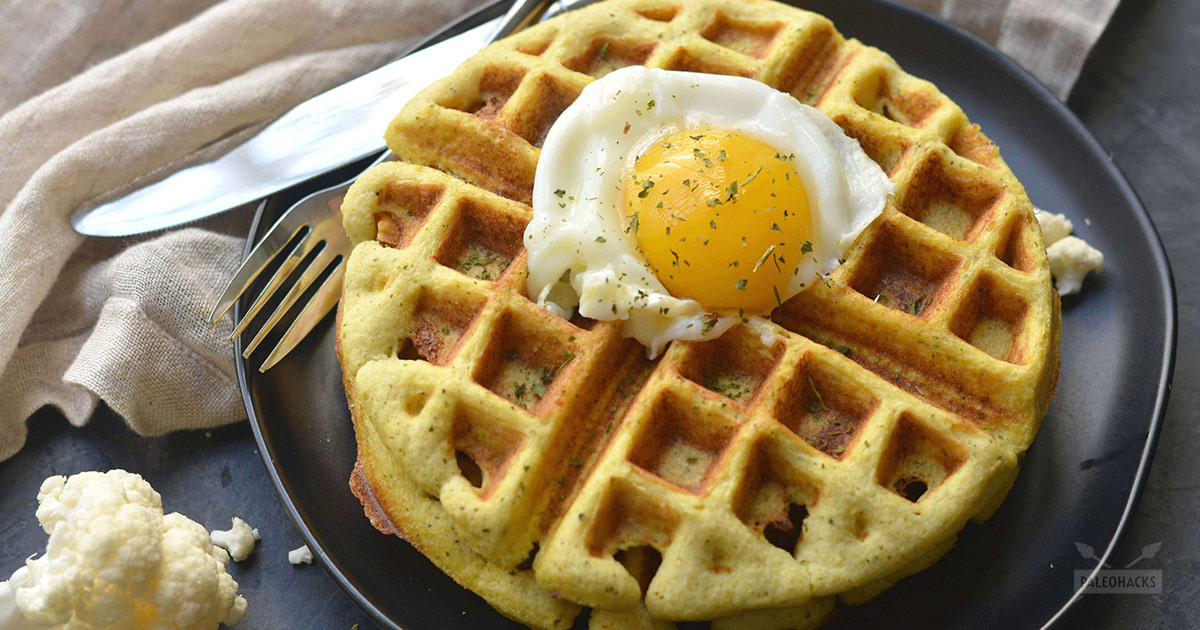Perfectly Crispy Cauliflower Waffles with Zero Gluten Paleo, Flourless
