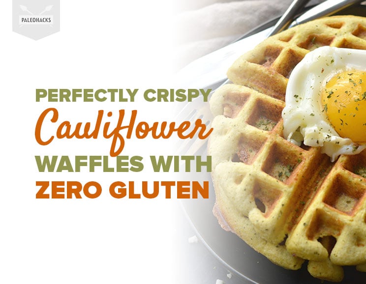 Soft and savory, these cauliflower waffles make for a healthy and gluten-free breakfast. Try with crispy chicken or top with a runny egg for breakfast.