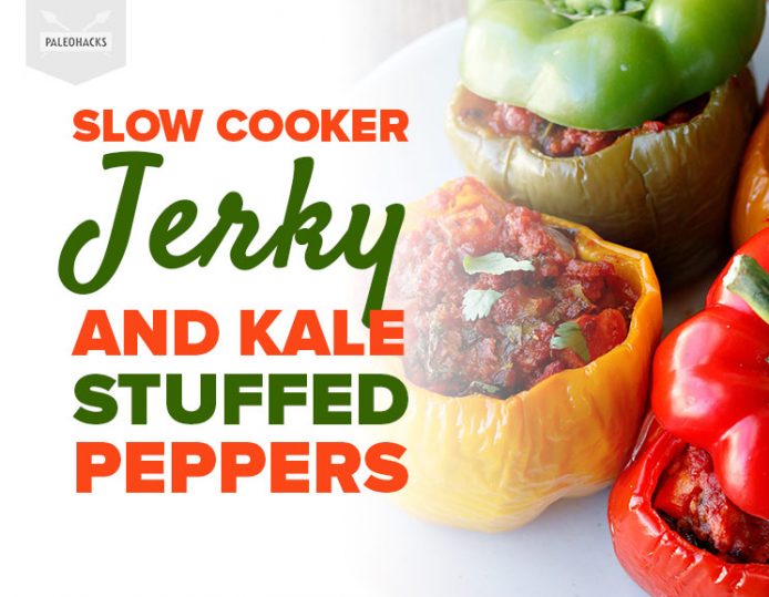 Slow Cooker Jerky and Kale Stuffed Peppers PaleoHacks