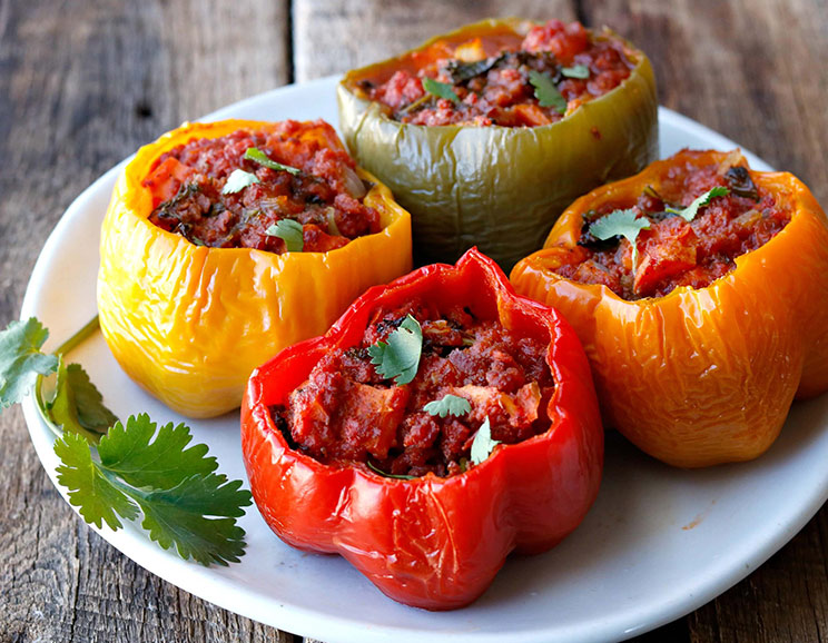 Slow Cooker Jerky and Kale Stuffed Peppers 2