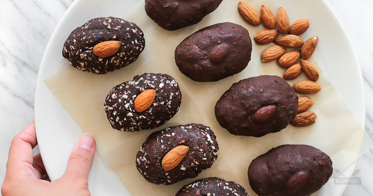 Almond Joy Egg Brownie Bites Paleo, Dairy Free, Gluten Free