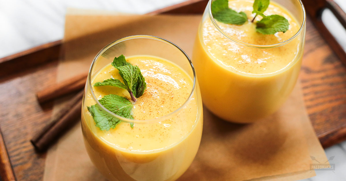 Mango Lassi With Cinnamon Paleo Probiotic Rich Dairy Free