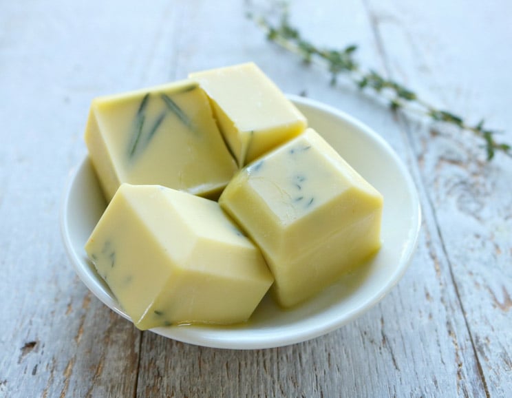 Mix Herbs with Butter for Infused “Ice Cubes”