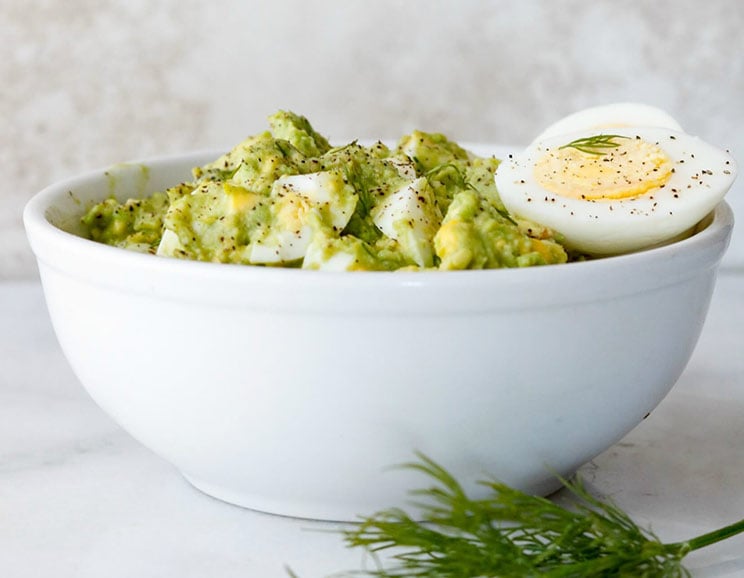 Swap the mayo for creamy avocado in this keto egg salad bursting with essential antioxidants. It makes for a satisfying lunch or post-workout snack.