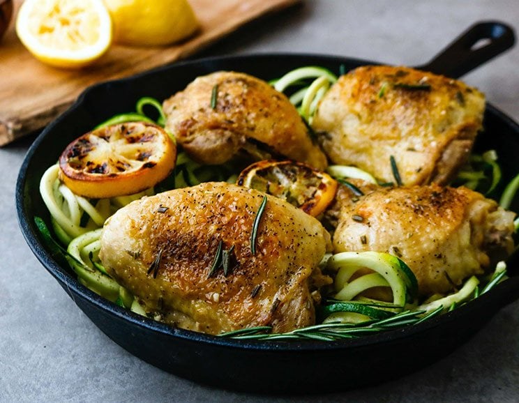 Instant Pot Garlic Lemon Chicken with Zucchini Noodles