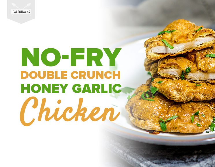 These chicken fillets are crusted with a spicy almond flour coating and baked before getting smothered in a rich honey garlic glaze.
