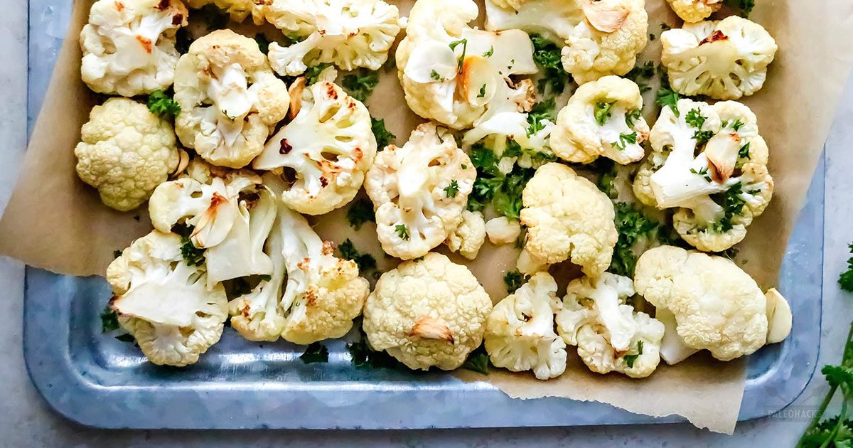 Roasted Garlic Cauliflower Paleo Vitamin C Rich Vegetarian