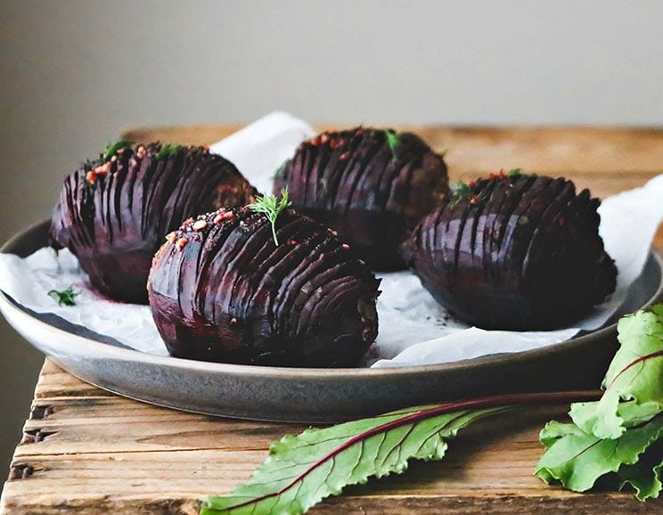 Hasselback Beets with Fresh Garlic + Dill