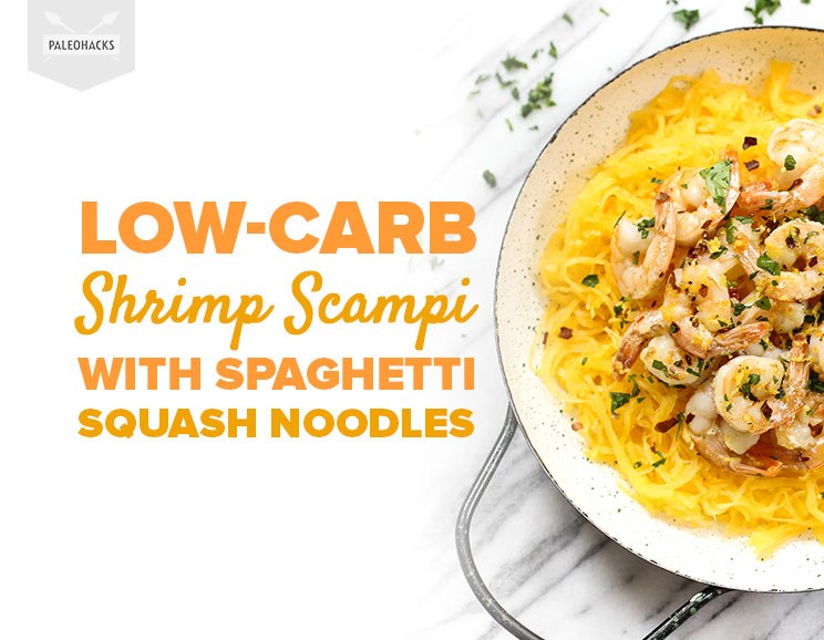 Low-Carb Shrimp Scampi with Spaghetti Squash Noodles