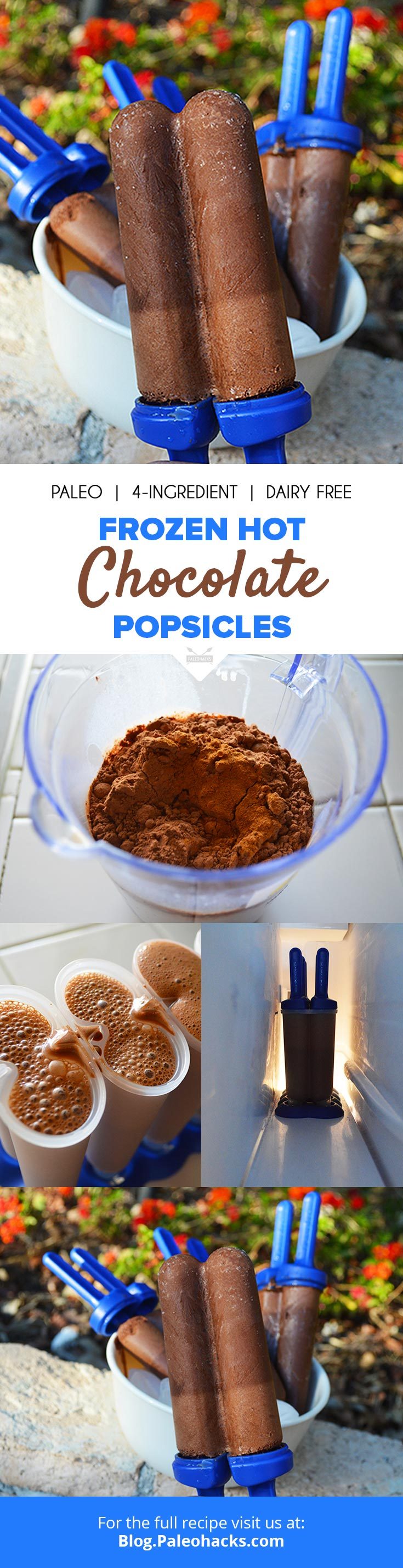 Have you ever had a frozen hot chocolate? Want to give it a try? These silky smooth cinnamon infused Frozen Hot Chocolate Popsicles will melt in your mouth.