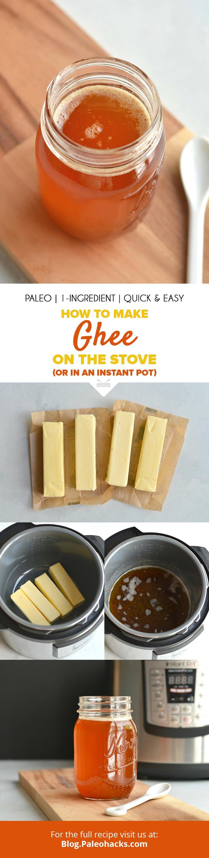 Need an alternative to butter? Check out two quick and easy ways to make homemade ghee instead, using your Instant Pot or stovetop.