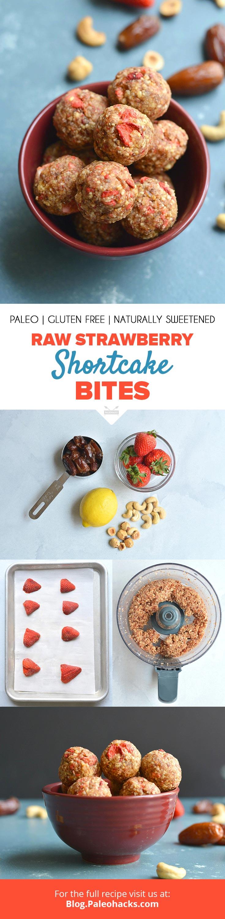 Anyone else ready for warm-weather snacking? Indulge in these Strawberry Shortcake Bites for a light treat made with only 5 natural ingredients.