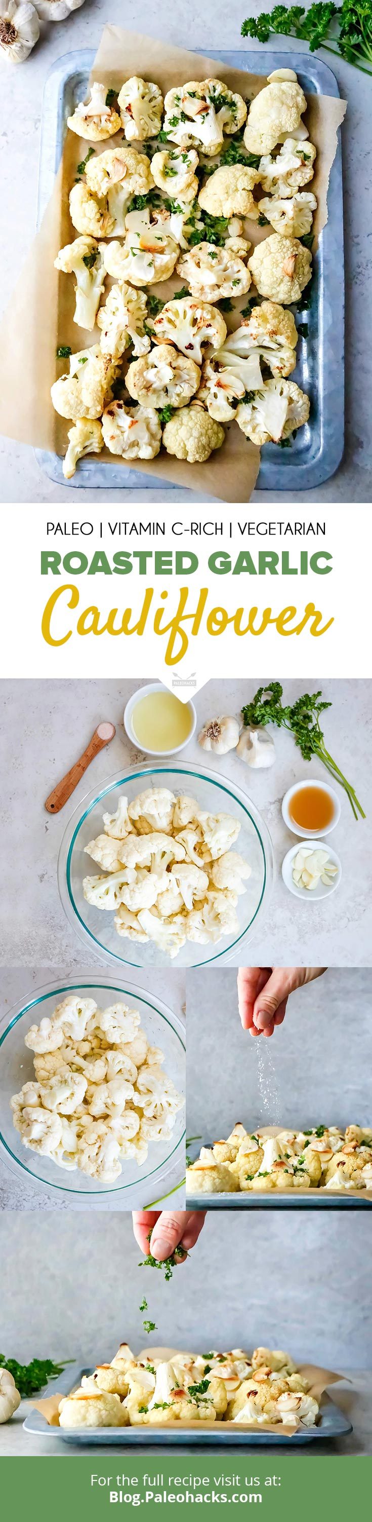 Boost your gut health with this Roasted Garlic Cauliflower, complete with cancer-fighting nutrients. Cauliflower never looked so good.