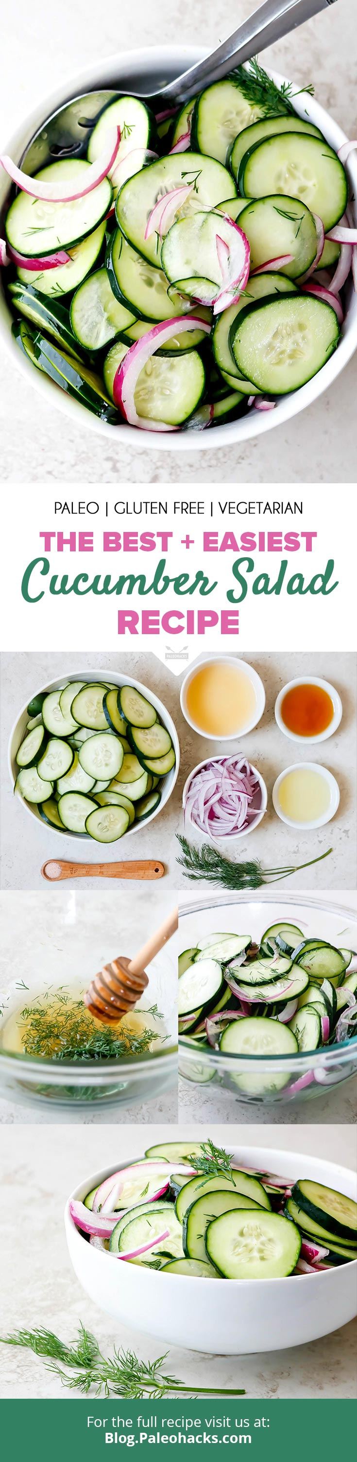 Dig into this refreshing and crunchy cucumber salad tossed in probiotic-rich apple cider vinegar and immune-boosting honey.