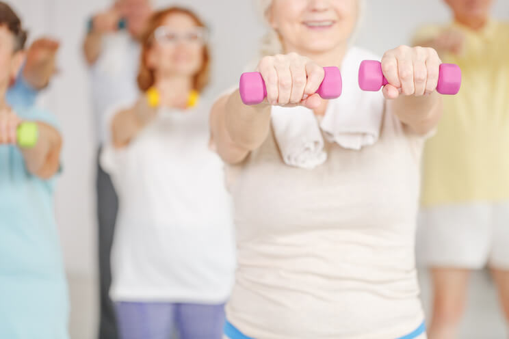 group of women working out