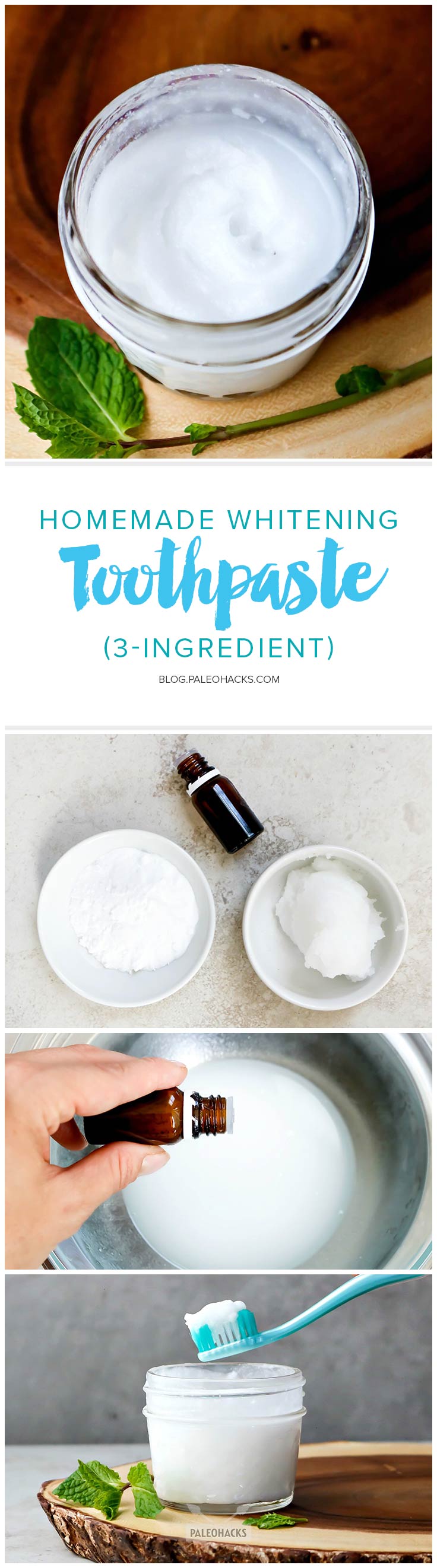 Brightening your smile has never been easier! Whiten your teeth with this super easy 3-ingredient whitening toothpaste.