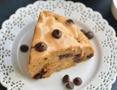 Made with just six ingredients, this Almond Butter Cake is light, fluffy, and filled with chocolate chips nestled into each bite.