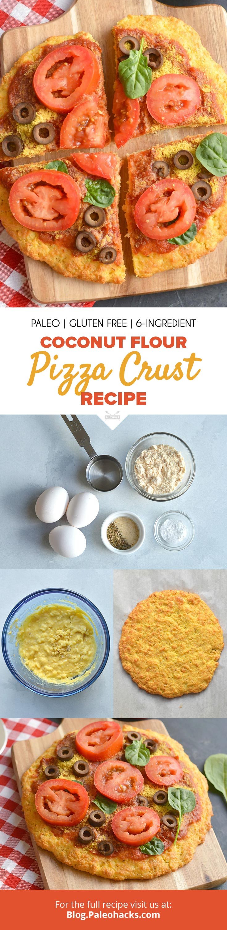 Bake up this easy coconut flour pizza crust as the perfect base for piling on your favorite toppings.