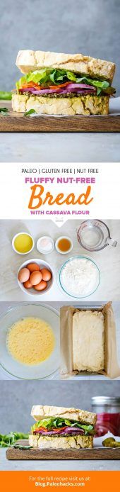 Fluffy Nut-Free Bread with Cassava Flour | Paleo, Gluten Free, Grain Free