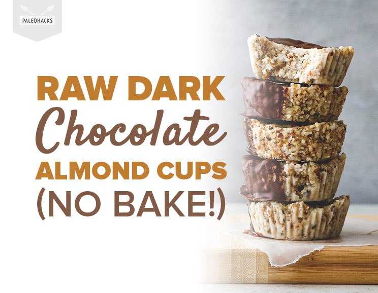 Raw Dark Chocolate Almond Cups Recipe (No Bake!)