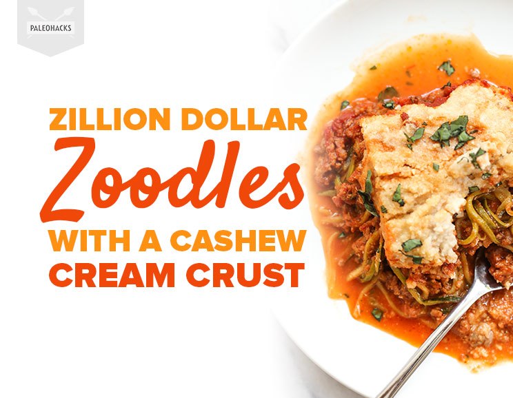 Zillion Dollar Zoodles with a Cashew Cream Crust