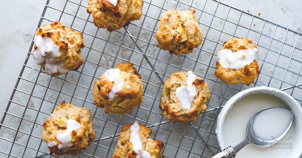 Apple Fritter Bites Drizzled In Coconut Butter 