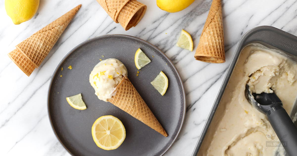 Lemonade Ice Cream Recipe Paleo, Dairy Free, Vegan