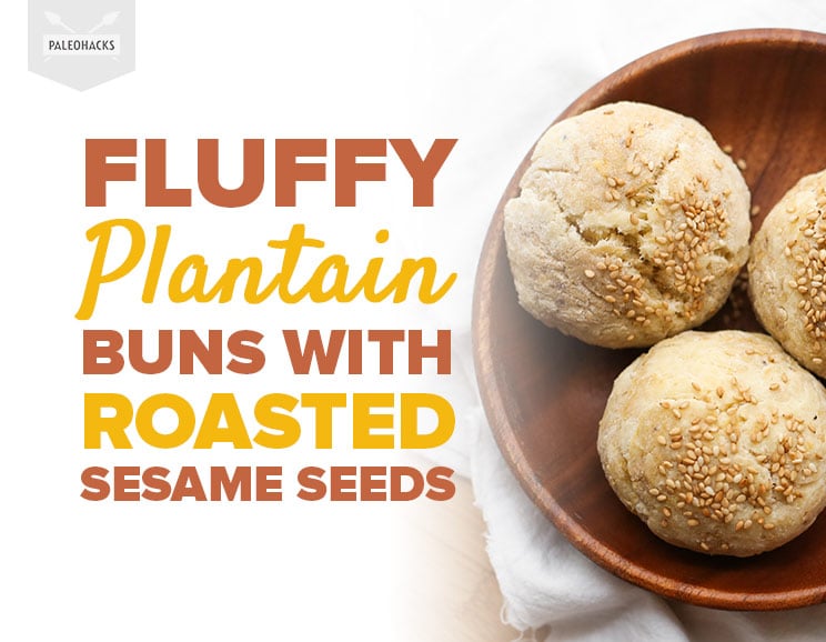 Fluffy Plantain Buns with Roasted Sesame Seeds