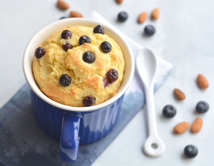 Keto Blueberry Lemon Mug Cake Recipe