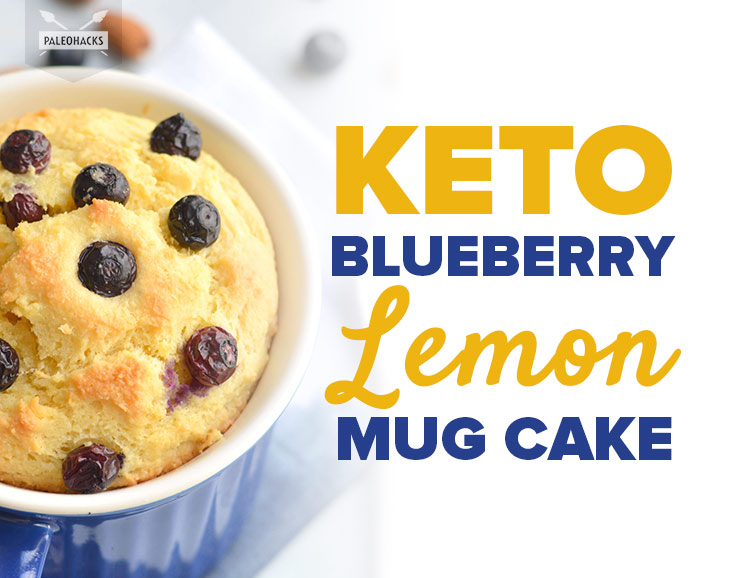 Keto Blueberry Lemon Mug Cake Recipe