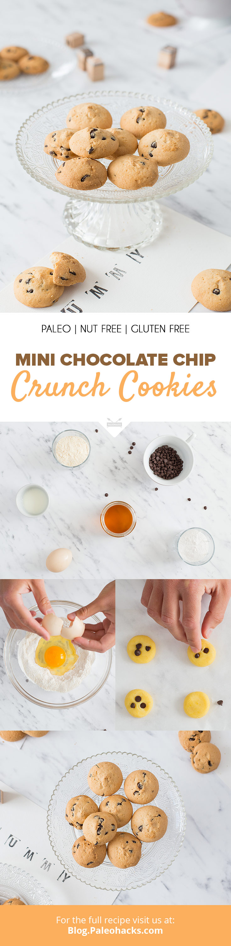 Dunk these mini chocolate chip crunch cookies into your coffee for a sweet morning treat. Simple to make and an easy go-to snack for work or school.