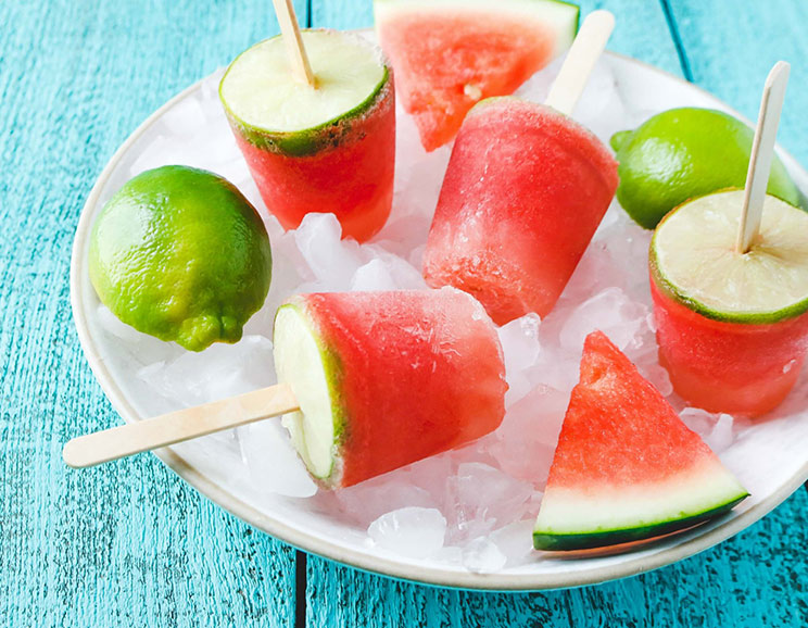 Beat the heat this summer with these frozen Watermelon Lime Pops. Skip the ice cream truck and make these sweet n’ tangy popsicles instead.