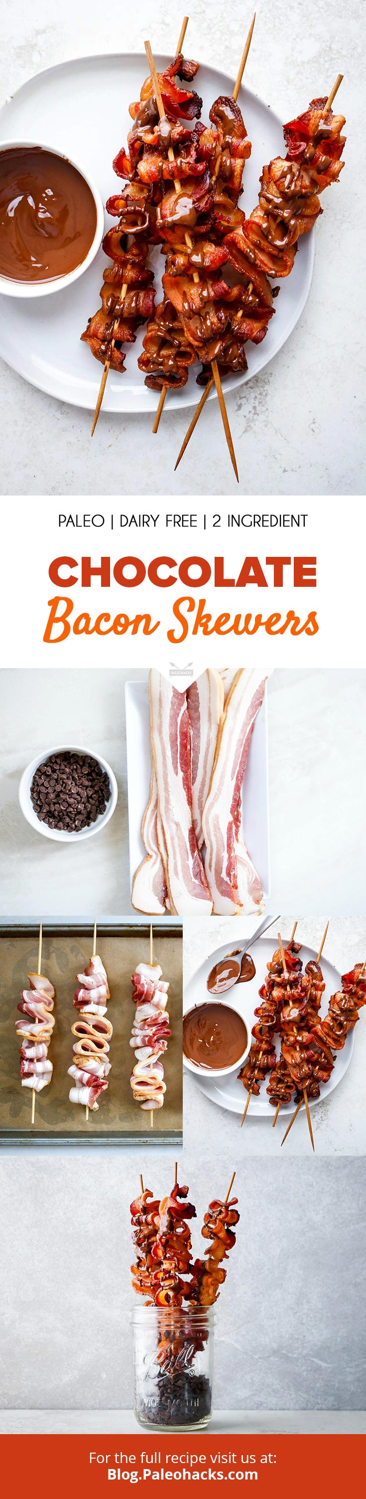 Bake up these sweet and savory Chocolate Bacon Skewers for a mouthwatering snack, rich in antioxidants. They're crunchy, sweet, and oh-so-delicious!