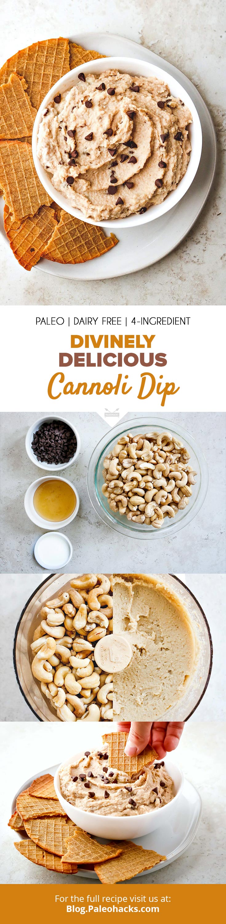 Whip up dairy-free Cannoli Dip in under 10 minutes for a decadent, dairy-free treat. Bump up the sweet factor without dairy or refined sugars.