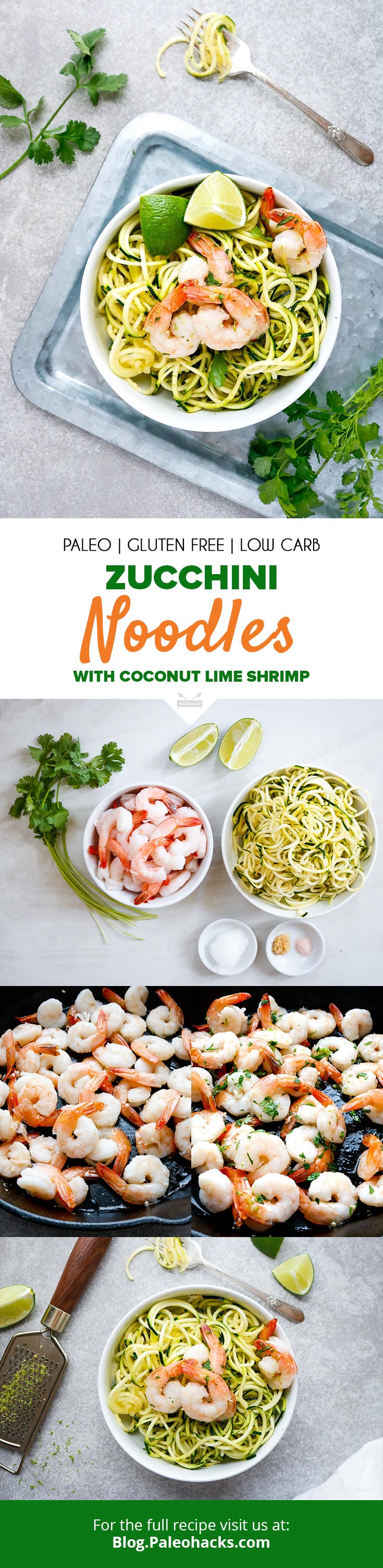 Add a refreshing twist to your pasta salad with chilled Zucchini Noodles and Coconut Lime Shrimp. It's a gluten-free answer to the pasta you crave!