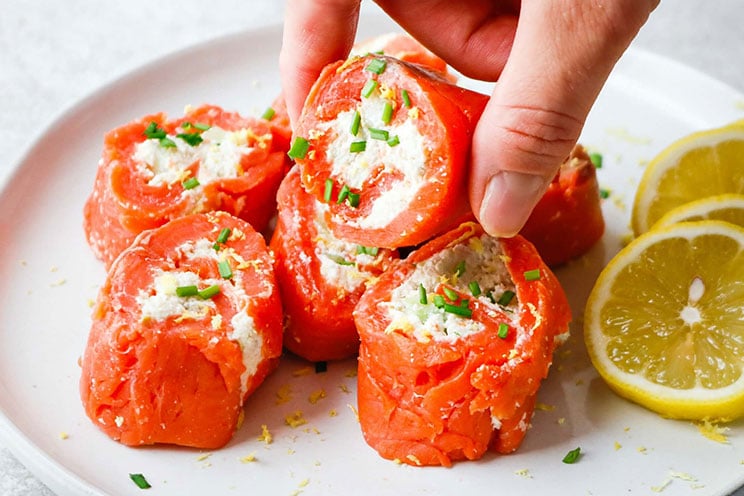 Packed with omega-3 fatty acids, these smoked salmon pinwheels make the perfect dairy-free appetizer or light snack.