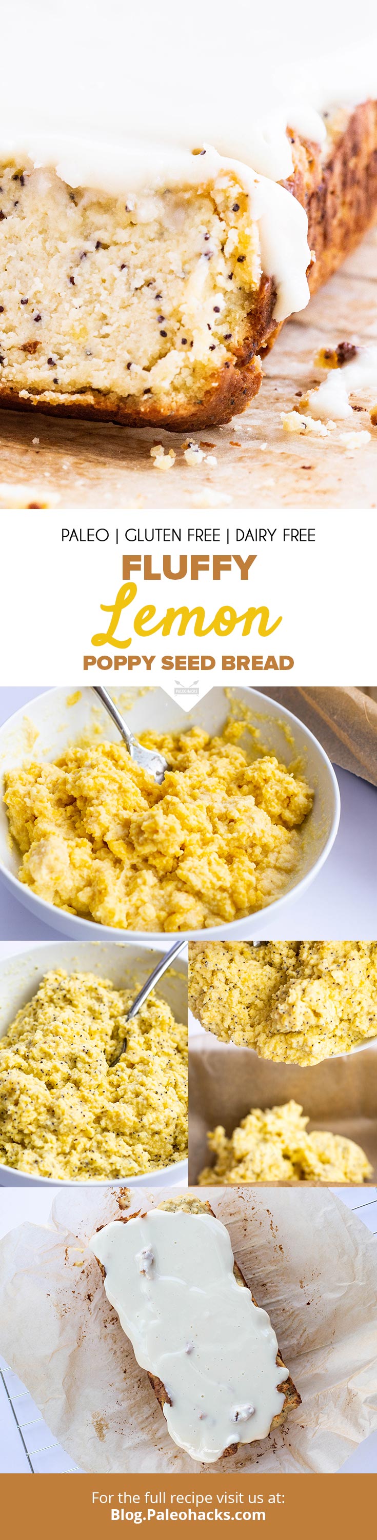 Naturally filled with fiber, this Lemon Poppy Seed Bread is gluten-free, dairy-free, and low-carb. Lemon lovers, meet your new favorite bread!
