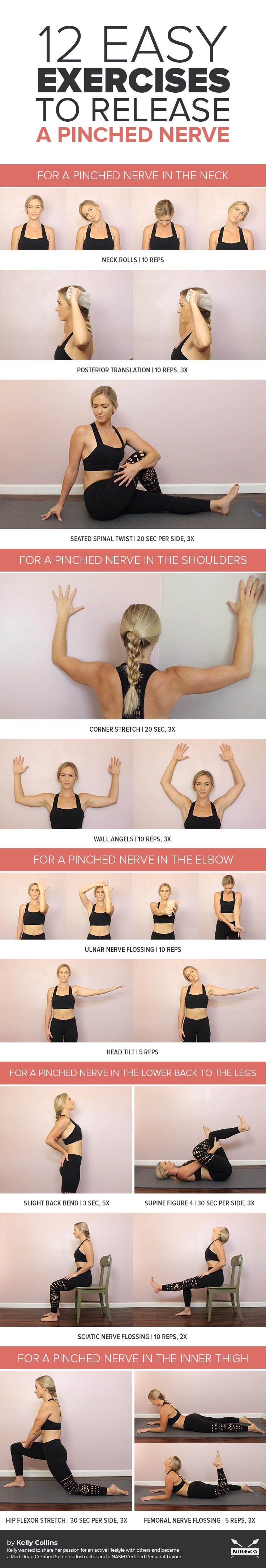 If you’ve ever had a pinched nerve, you know how painful it can be. No matter where you’re feeling the pinch, you can get quick relief with these easy exercises.