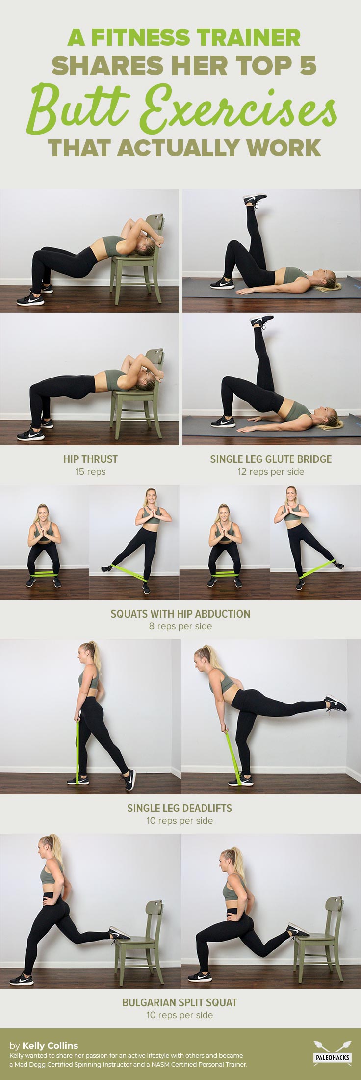 If you’re looking to tone up your butt, look no further than these five exercises that truly get the job done. Do this workout up to two times per week.