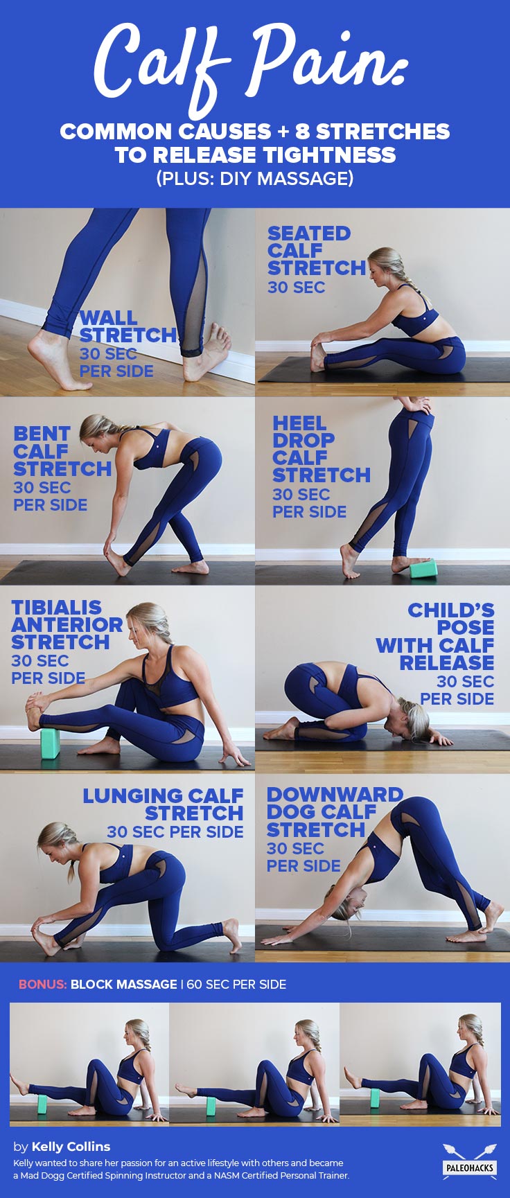 If you suffer from sore, painful calves, here are the best stretches to help you release built up tightness. Speed up your healing time with these tips.