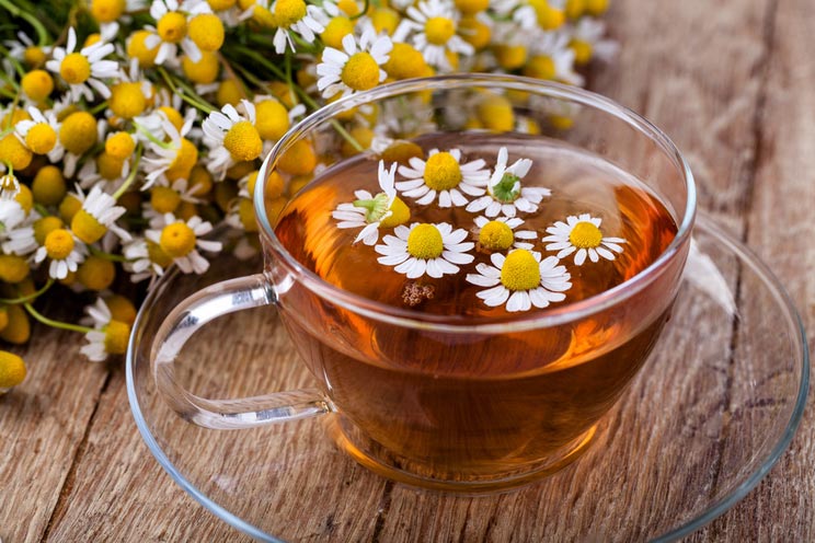 mug of chamomile tea