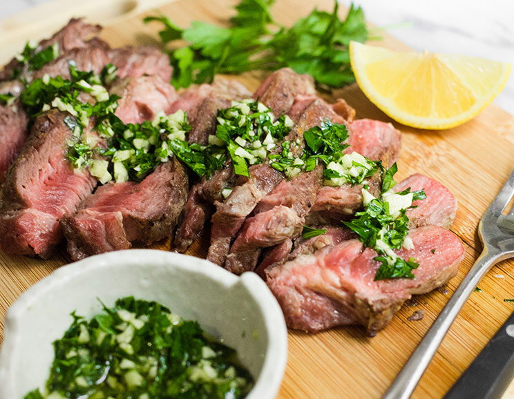 There’s nothing better than eating a juicy ribeye steak drizzled in a savory sauce made with garlic, parsley, and olive oil.