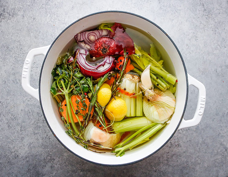 Repurpose those ends, skins, and scraps for an out-of-this-world vegetable broth bursting with vitamins and flavor. Save money and boost your health at the same time!