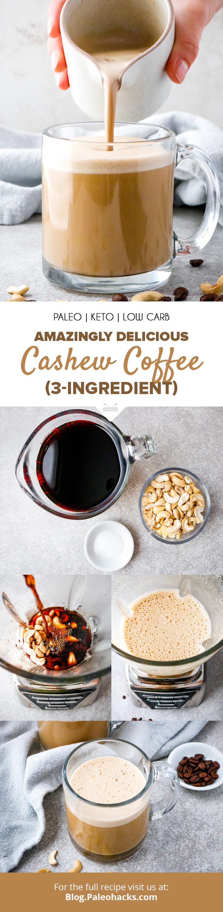 Energize your mornings with this dairy-free coffee blend featuring creamy cashews and monk fruit sweetener. Who knew cashews were the secret ingredient to amazing coffee?