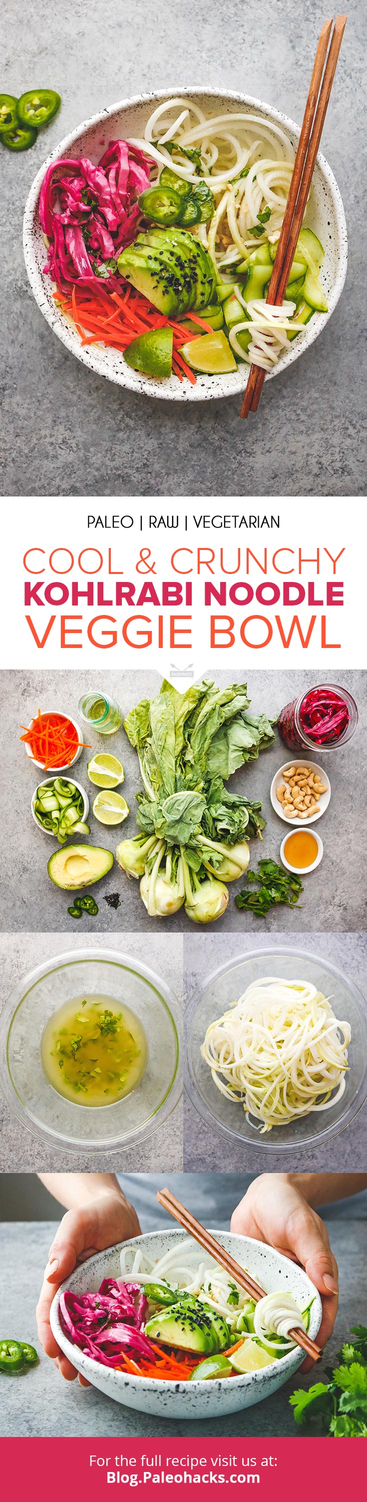 Serve up this cool and crunchy kohlrabi noodle bowl for a refreshing lunch that’ll help boost your immunity. For days you need a break from leafy salad!