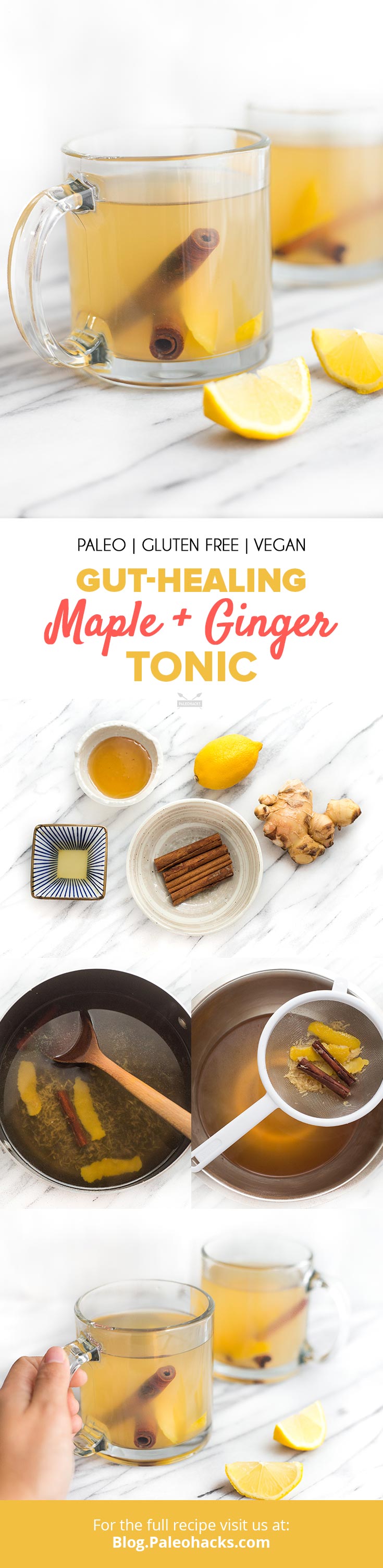 Heal your gut and boost your immunity with this simple tonic infused with maple, ginger, and cinnamon. It's the cure-all drink you need to have handy!