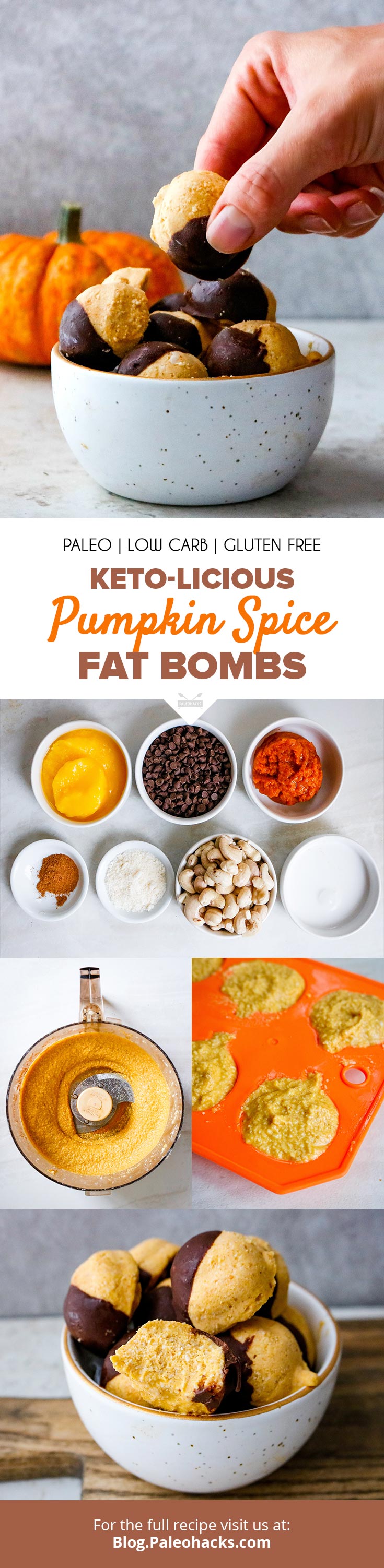 Kick sugar cravings to the curb with these keto-friendly fat bombs featuring pumpkin spice and dark chocolate. Grab one quick or they'll be gone before you can say boo!