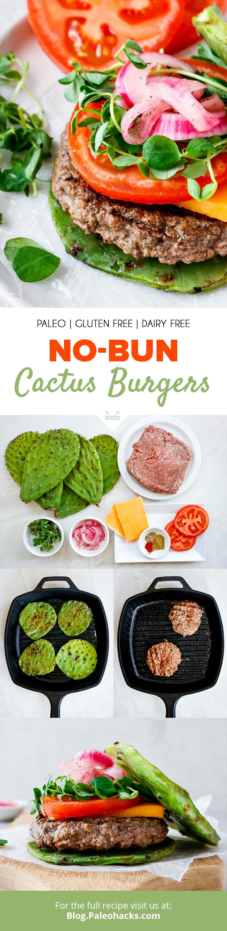 Ditch the carbs and use these grilled Cactus Burger Buns to give your dish a south of the border upgrade!