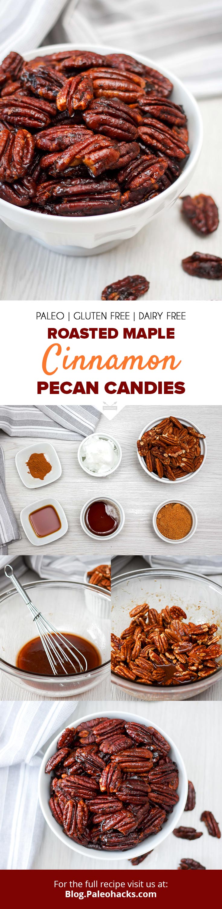 Don’t wait for pie season, enjoy these Roasted Maple Cinnamon Pecan Candies all year-round for a sweet and crunchy treat.