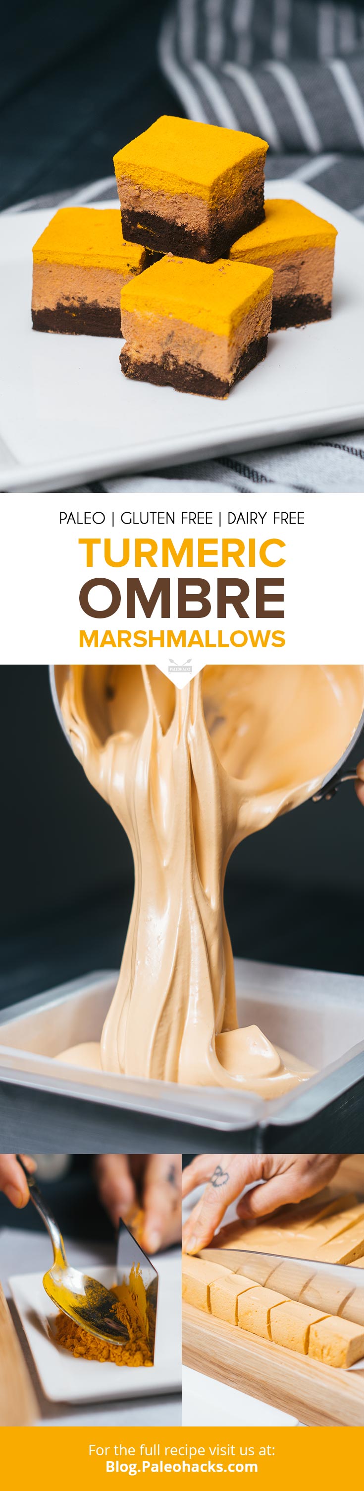 With deep, bold flavors of both fresh and powdered turmeric and black onyx cocoa powder, we bet you’ve never had marshmallows like these before.
